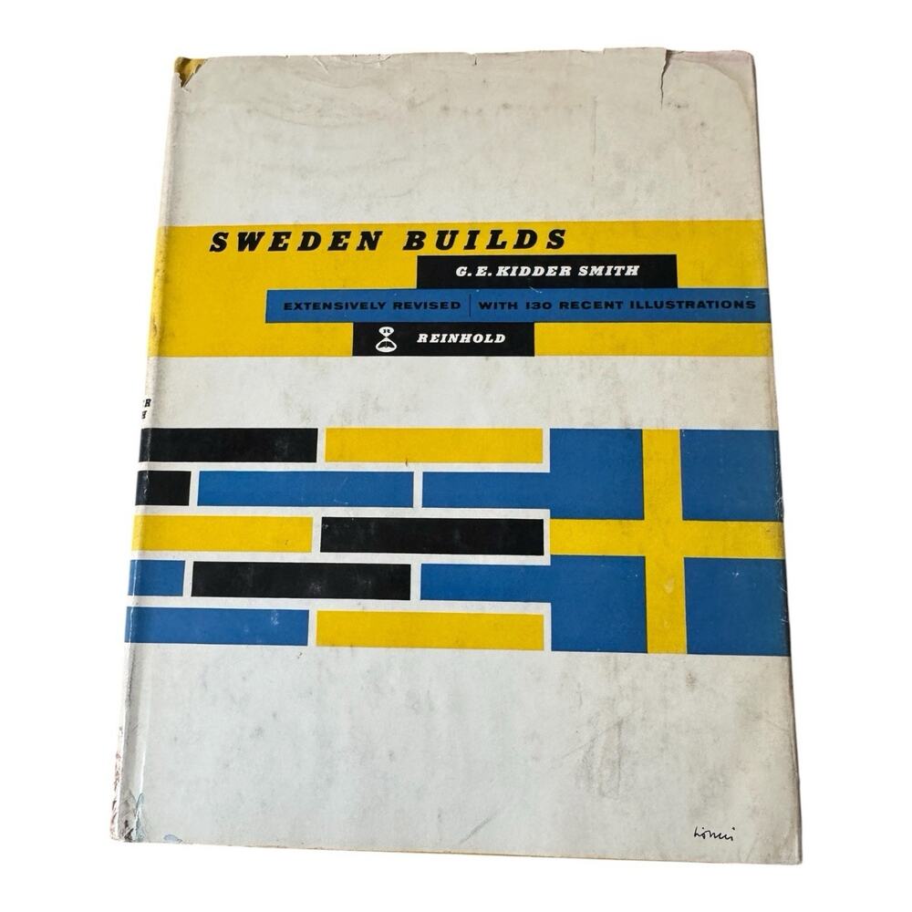 Sweden Builds G.E. Kidder Smith‎ Reinhold Architecture VTG Hardcover Book READ